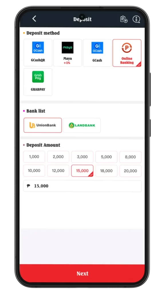 deposit phpark online banking