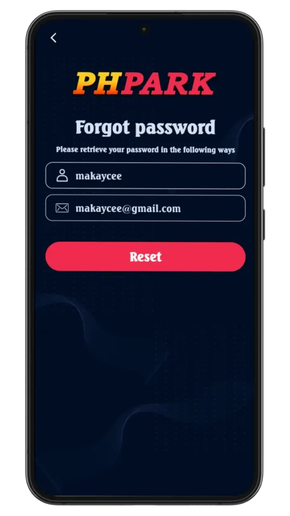 phpark forgot passwords (1)