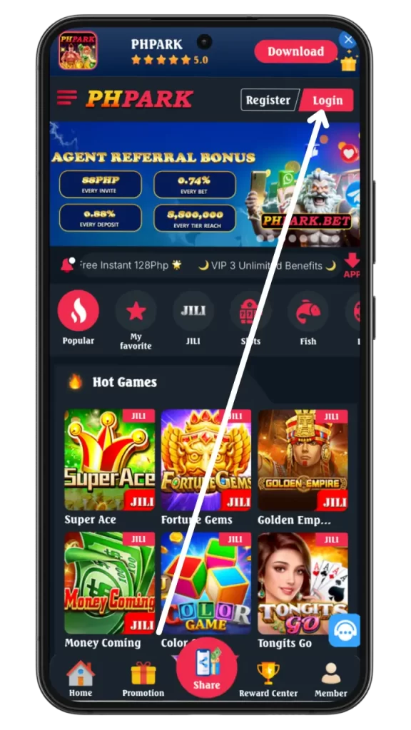 phpark login